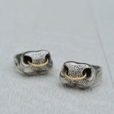 Bull Nose Ring in Mixed Metal
