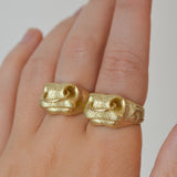 Bull Nose Ring in 9ct Yellow Gold
