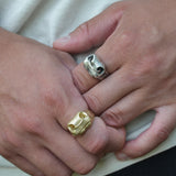 Bull Nose Ring in 9ct Yellow Gold