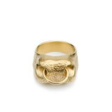 Bull Nose Ring in 9ct Yellow Gold