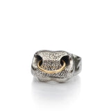 Bull Nose Ring in Mixed Metal