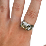 Bull Nose Ring in Mixed Metal