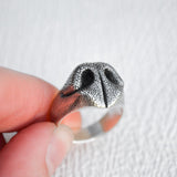 Dog Nose Ring in Sterling Silver
