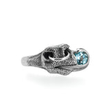 Bull's Lick Nose Ring in Sterling Silver with a Gemstone
