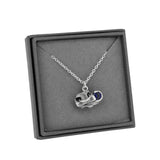 Bull Nose Necklace in Sterling Silver with a Gemstone