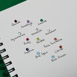 Bull's Lick Nose Ring in Silver & 18ct Red Gold with a Gemstone