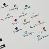 Bull's Lick Nose Ring in Silver & 18ct Red Gold with a Gemstone