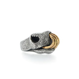 Cows Lick Nose Ring in Sterling Silver & Red Gold