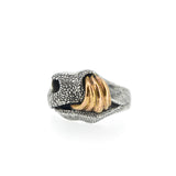 Cows Lick Nose Ring in Sterling Silver & Red Gold