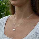 Cow Ear Tag Necklace in Sterling Silver